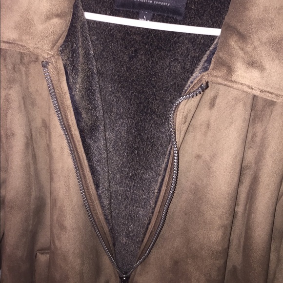 Men’s Brown Winter Jacket Faux Fur Lining - Picture 6 of 6